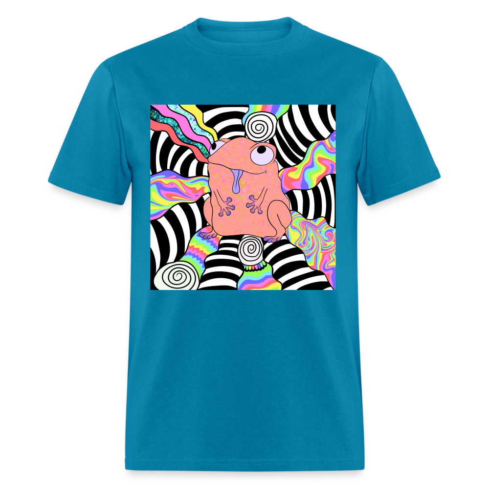 Acid Frogs Unisex Fruit of a Loom Classic T-Shirt - turquoise