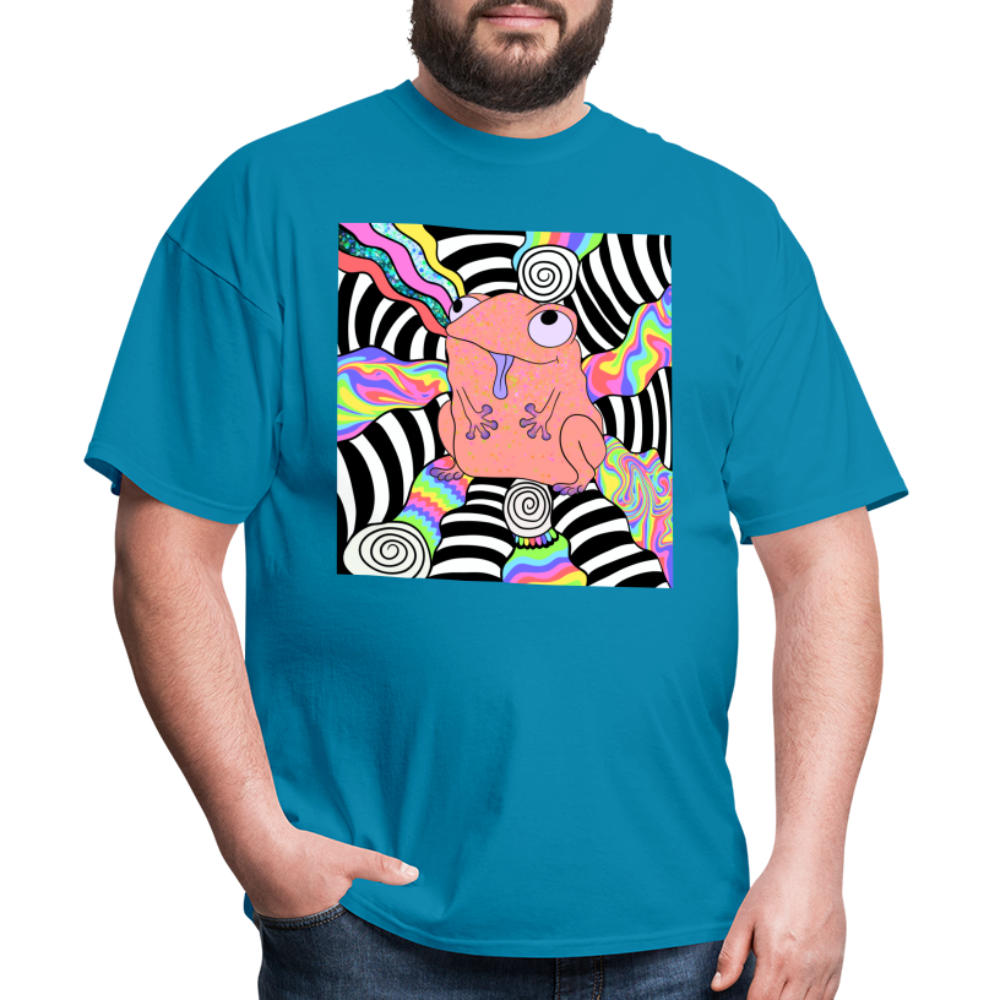 Acid Frogs Unisex Fruit of a Loom Classic T-Shirt - turquoise