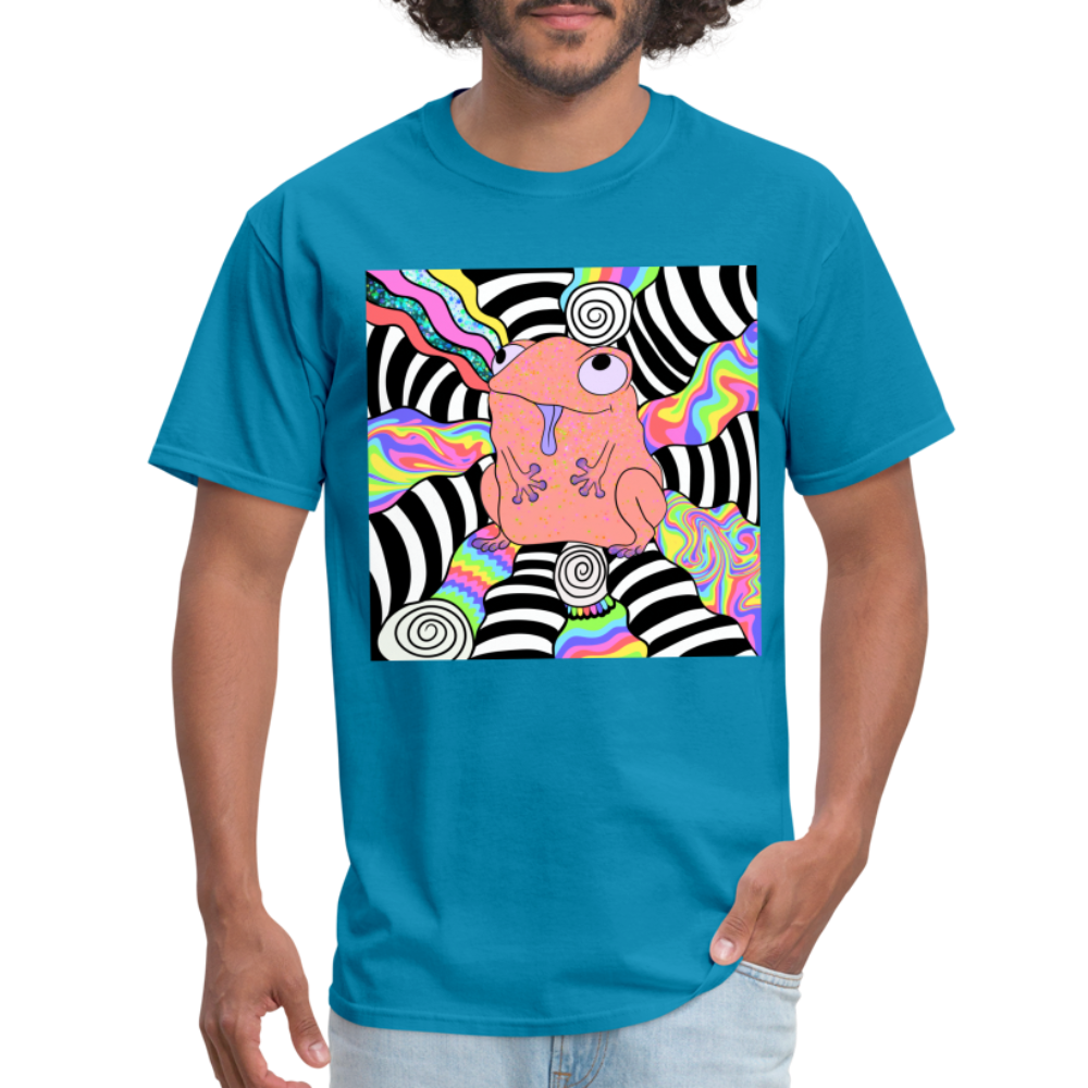 Acid Frogs Unisex Fruit of a Loom Classic T-Shirt - turquoise