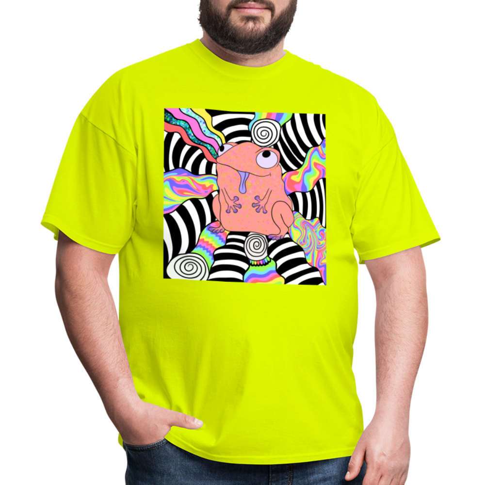 Acid Frogs Unisex Fruit of a Loom Classic T-Shirt - safety green