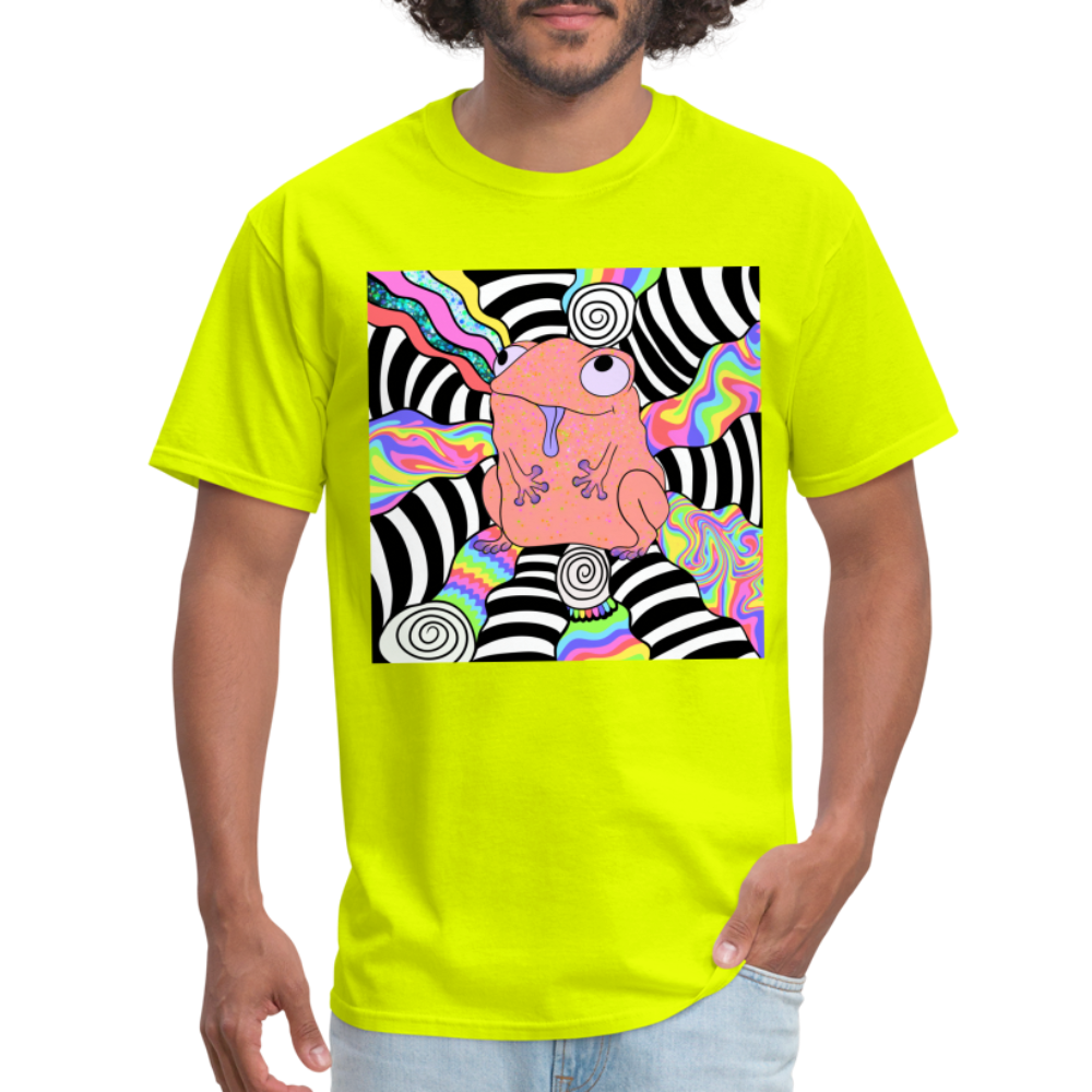 Acid Frogs Unisex Fruit of a Loom Classic T-Shirt - safety green