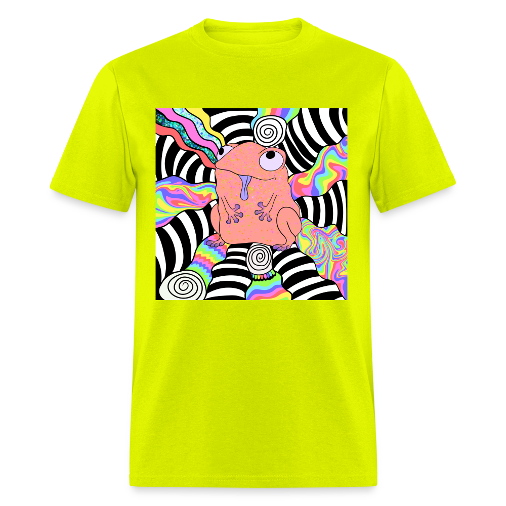 Acid Frogs Unisex Fruit of a Loom Classic T-Shirt - safety green