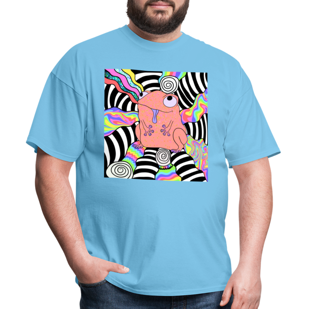 Acid Frogs Unisex Fruit of a Loom Classic T-Shirt - aquatic blue
