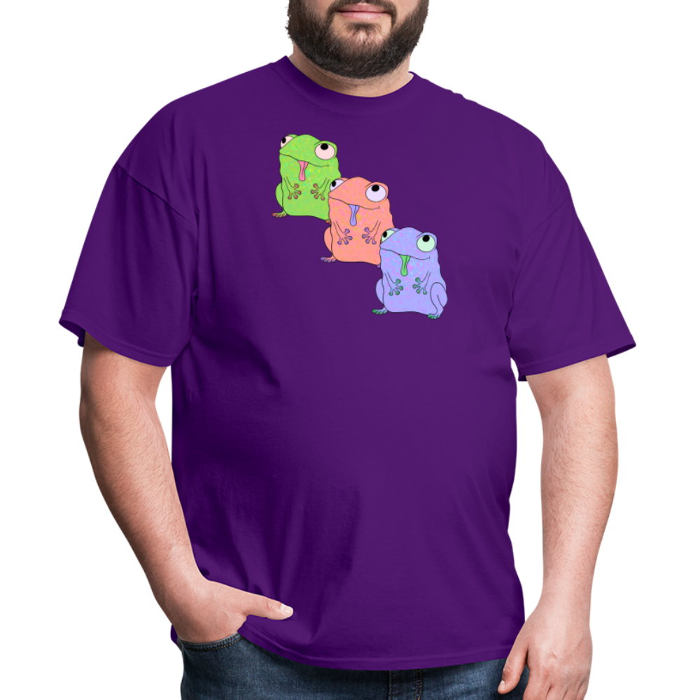 Froggy Friends Unisex Ultra Cotton Adult T-Shirt - purple