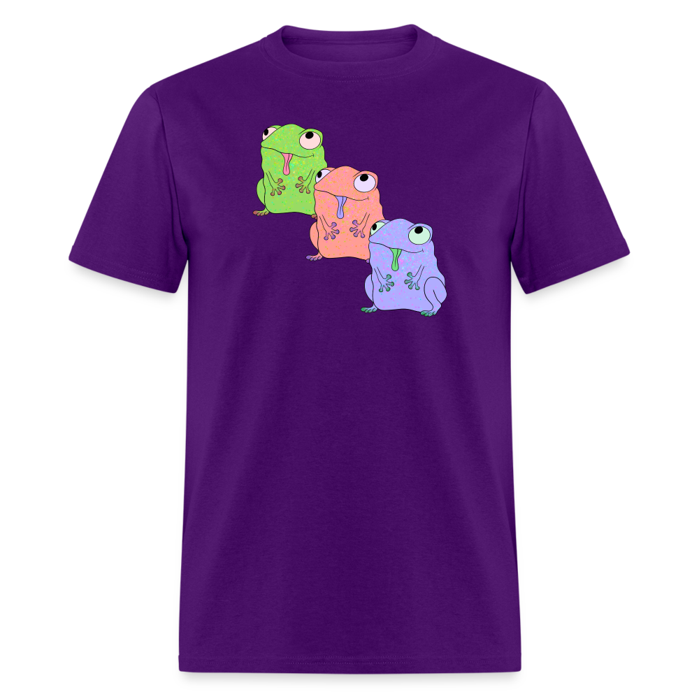 Froggy Friends Unisex Ultra Cotton Adult T-Shirt - purple