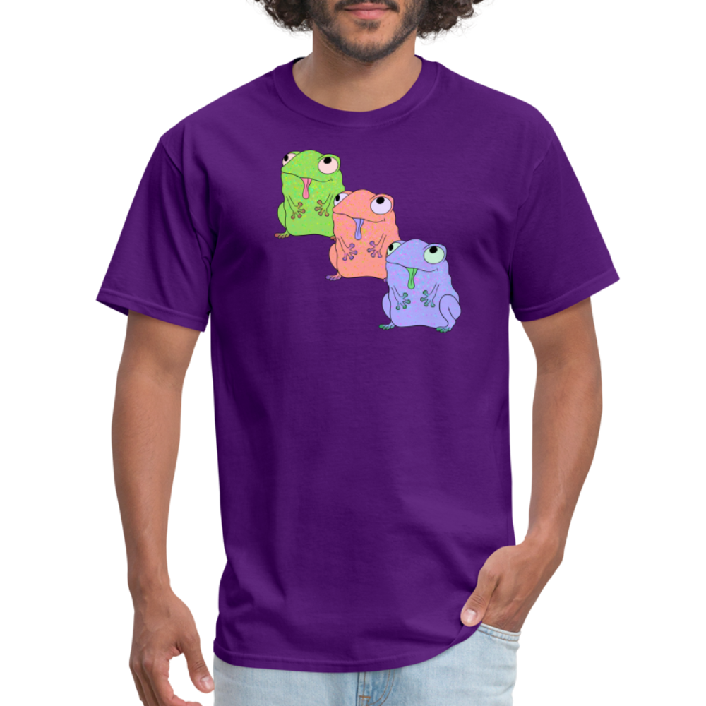 Froggy Friends Unisex Ultra Cotton Adult T-Shirt - purple