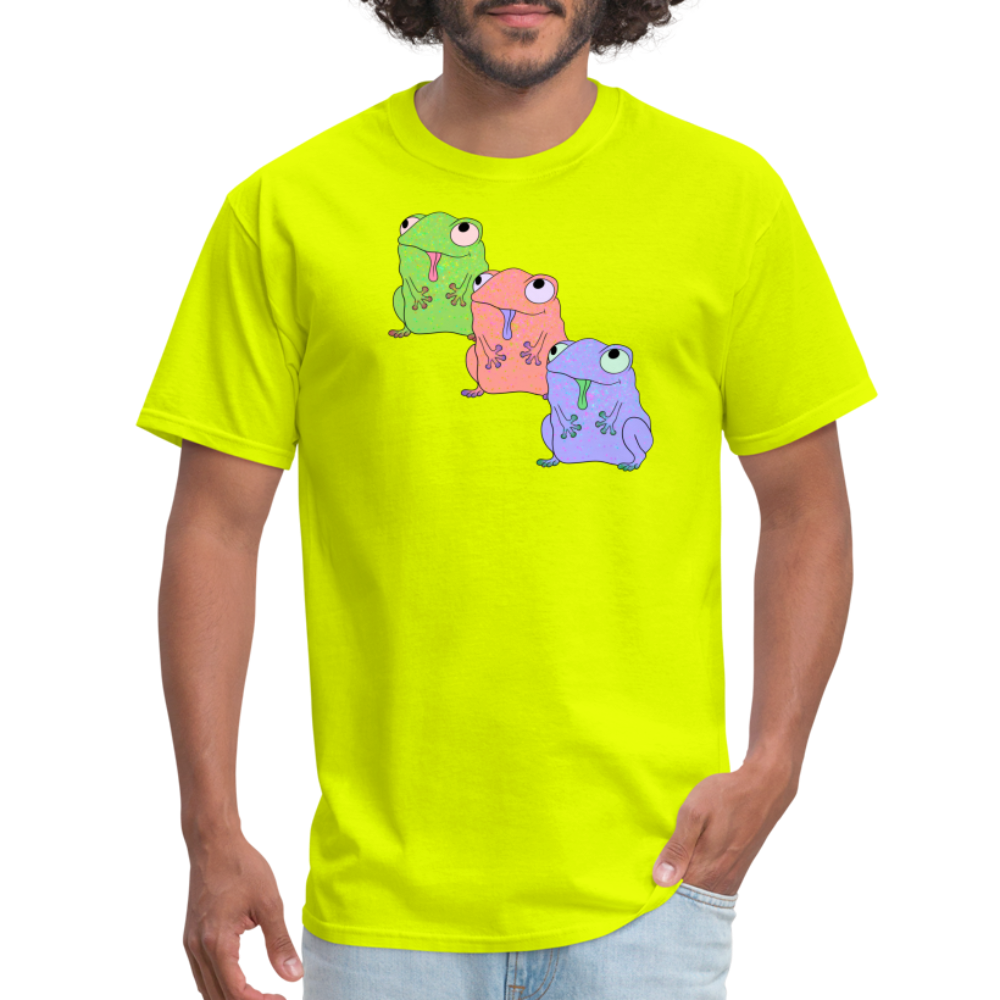 Froggy Friends Unisex Ultra Cotton Adult T-Shirt - safety green