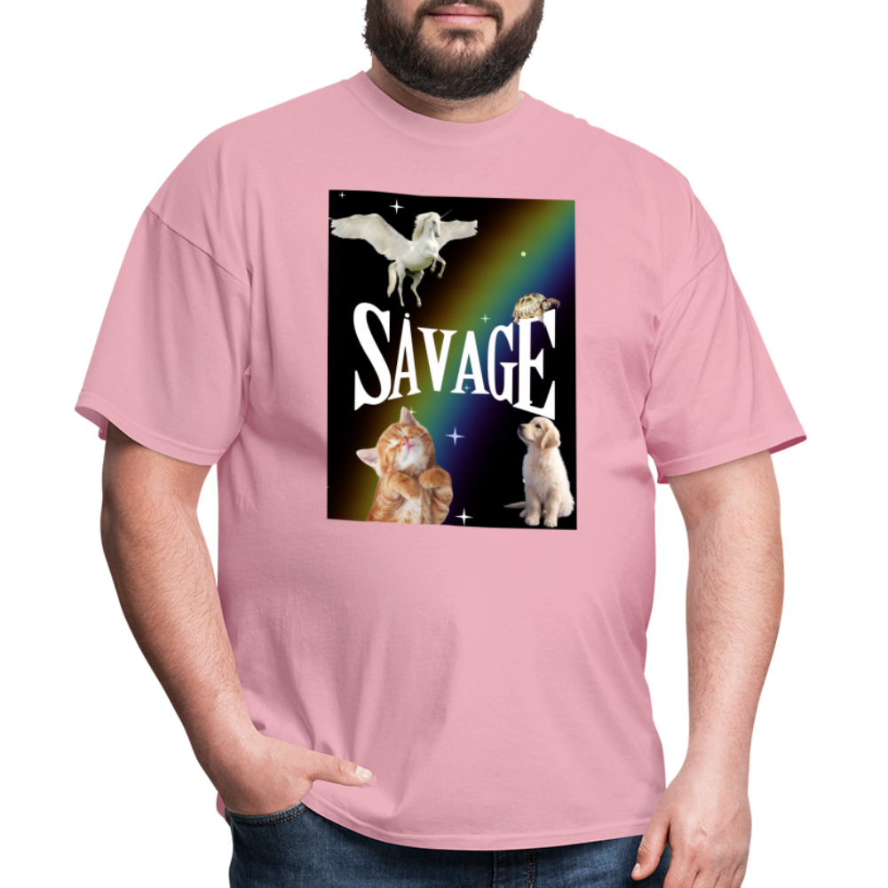 Pretty Savage Unisex Fruit of the Loom Classic T-Shirt - pink