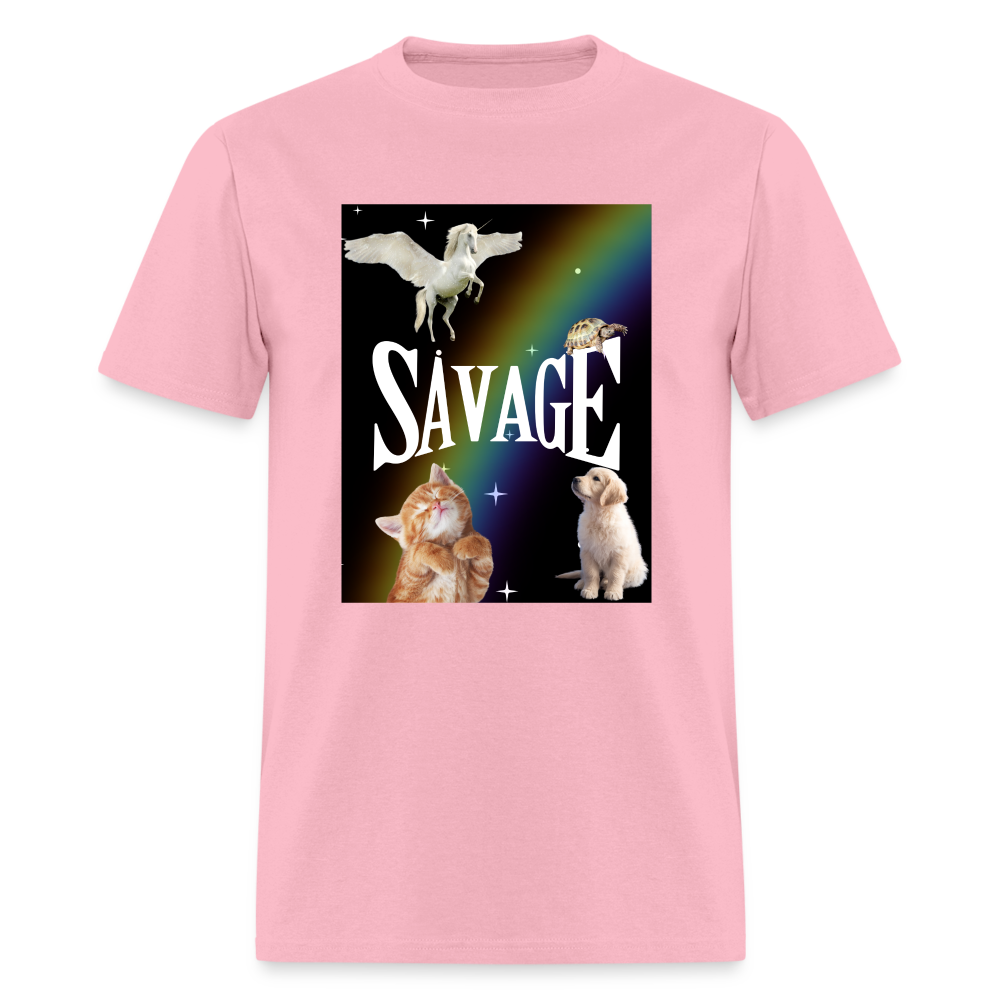 Pretty Savage Unisex Fruit of the Loom Classic T-Shirt - pink