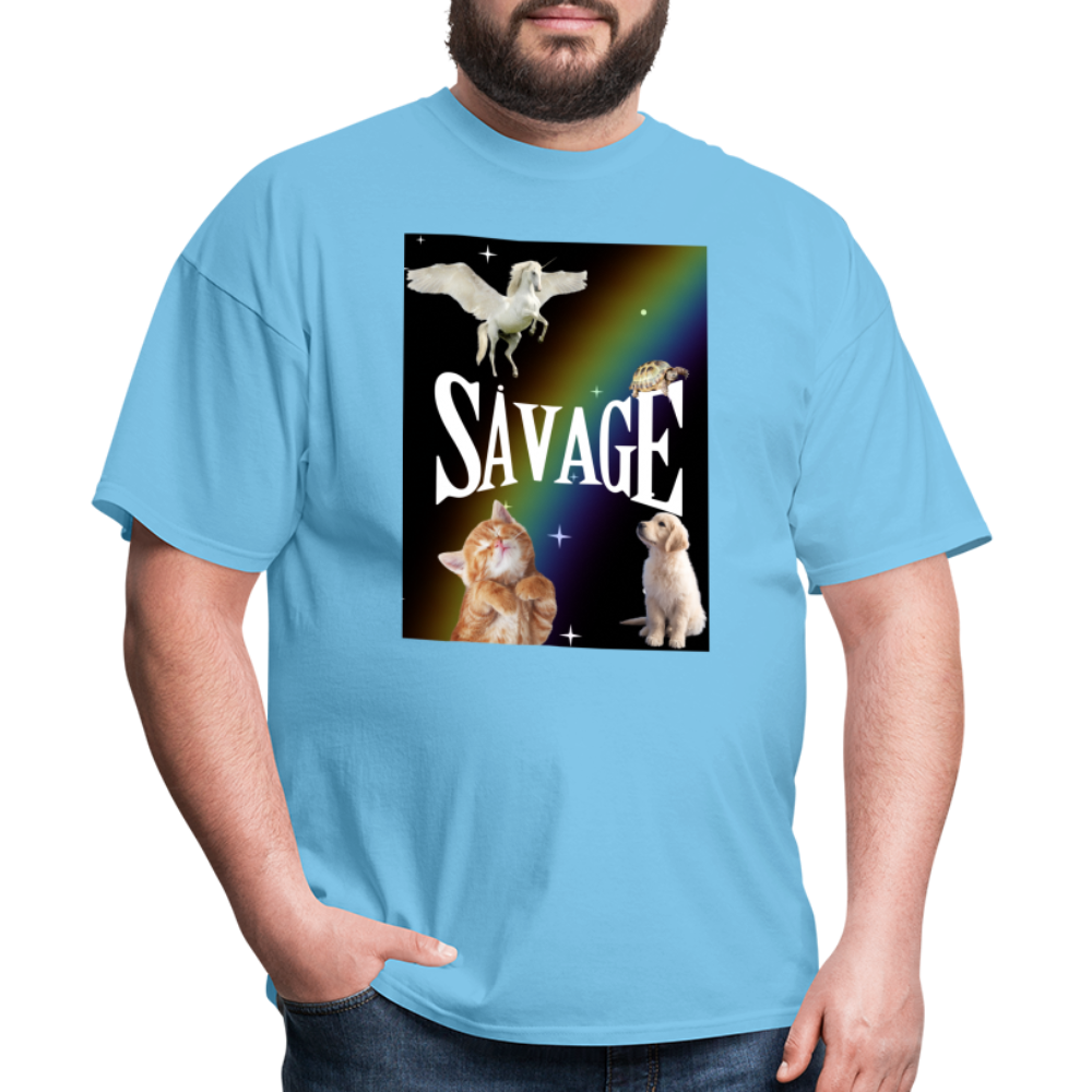 Pretty Savage Unisex Fruit of the Loom Classic T-Shirt - aquatic blue