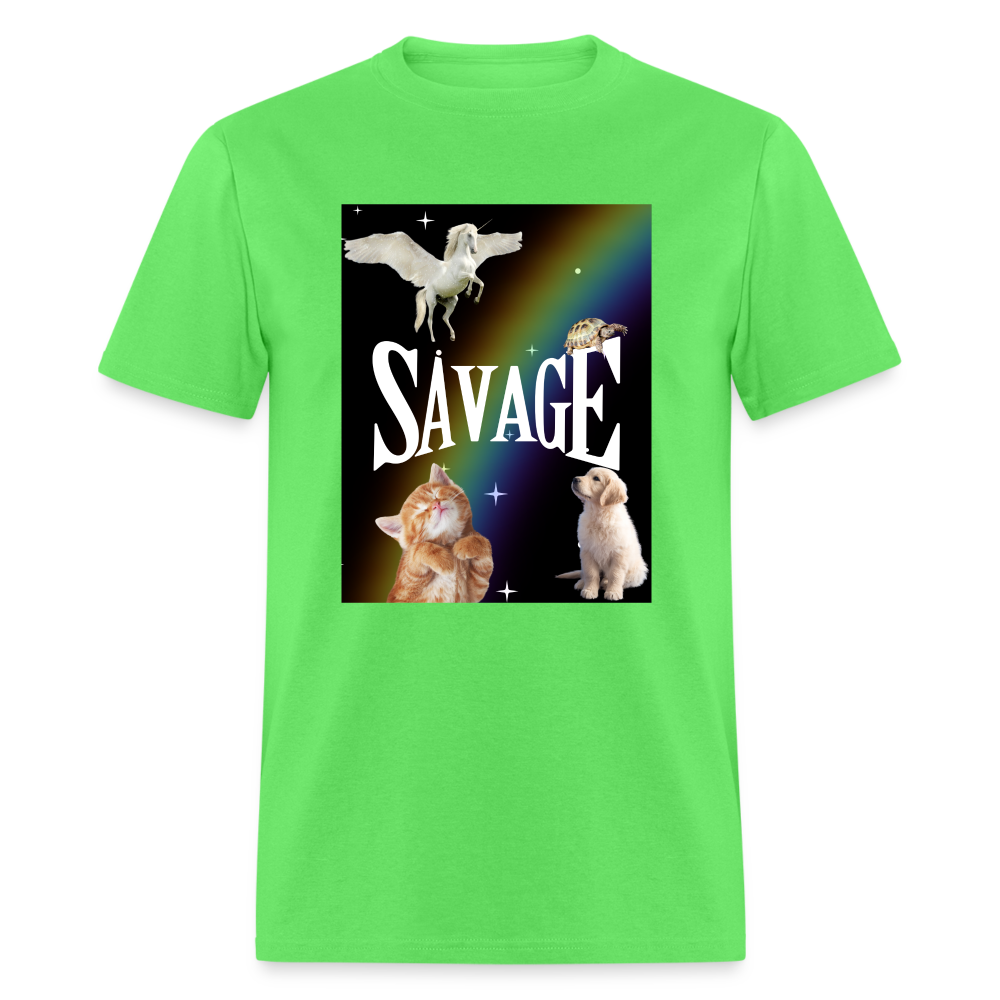 Pretty Savage Unisex Fruit of the Loom Classic T-Shirt - kiwi