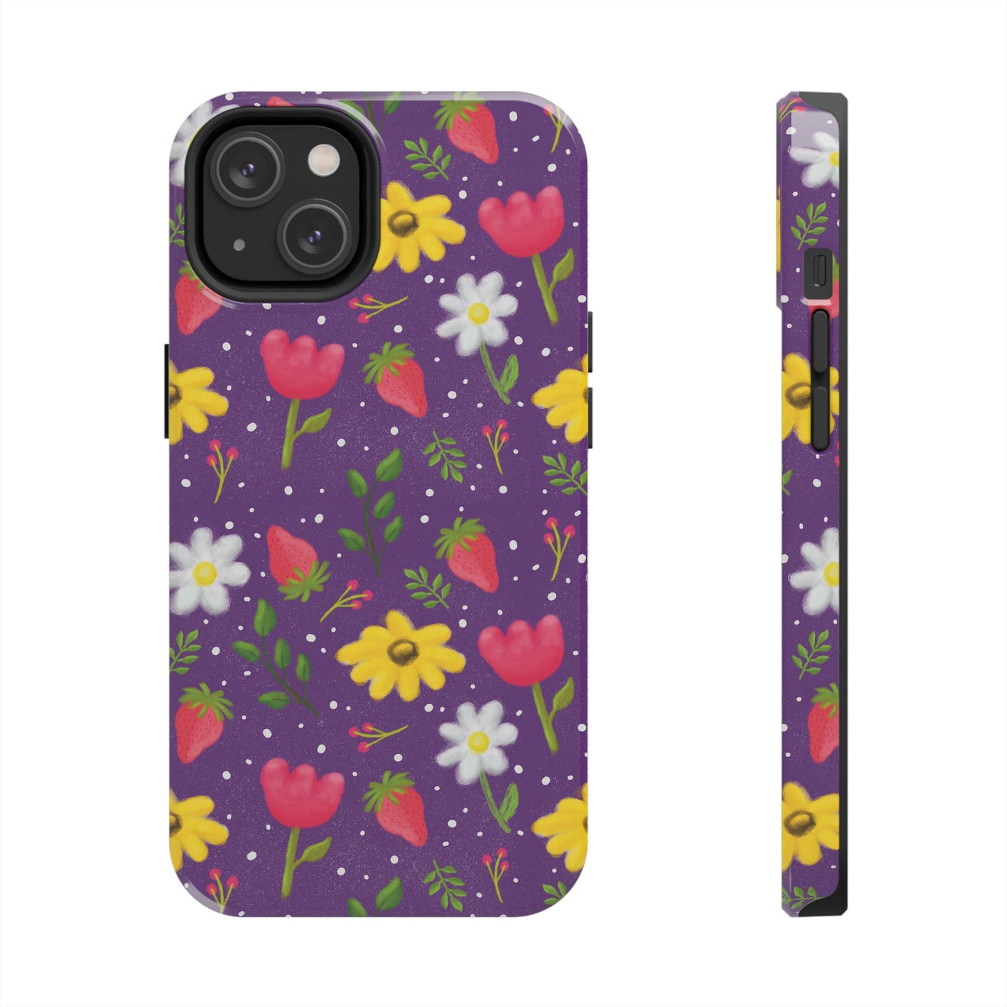 Berry Floral Tough Phone Case