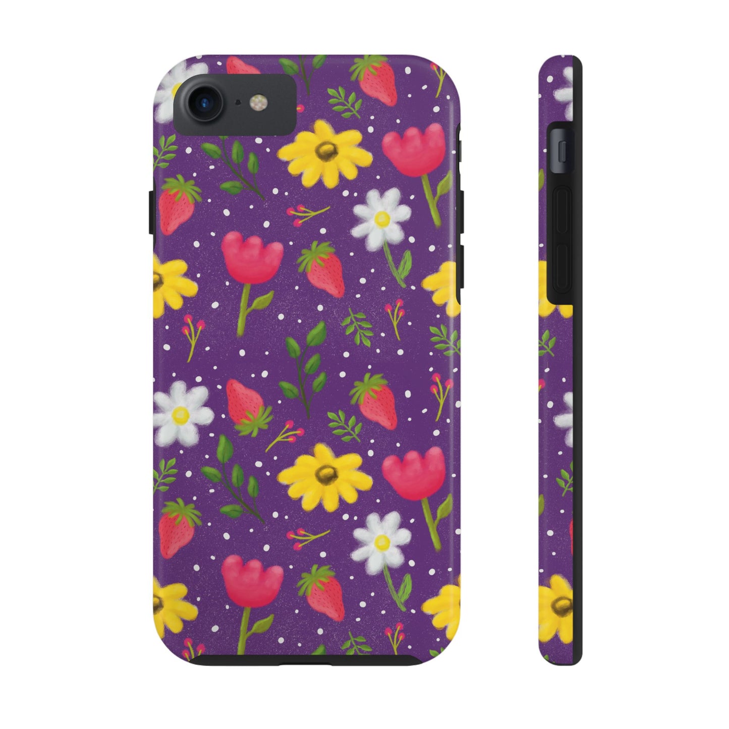 Berry Floral Tough Phone Case