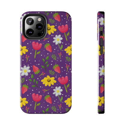 Berry Floral Tough Phone Case