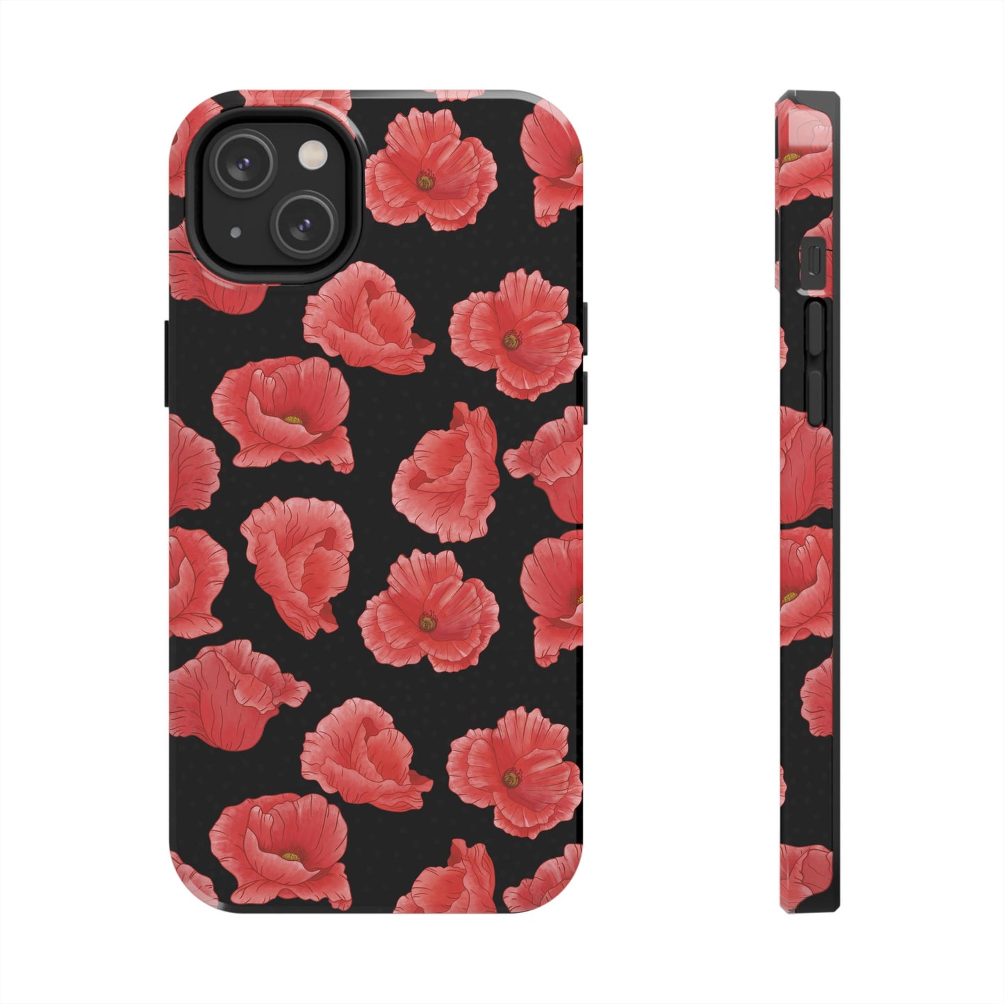Perfect Poppies Phone Case - Black - The Louann Collection