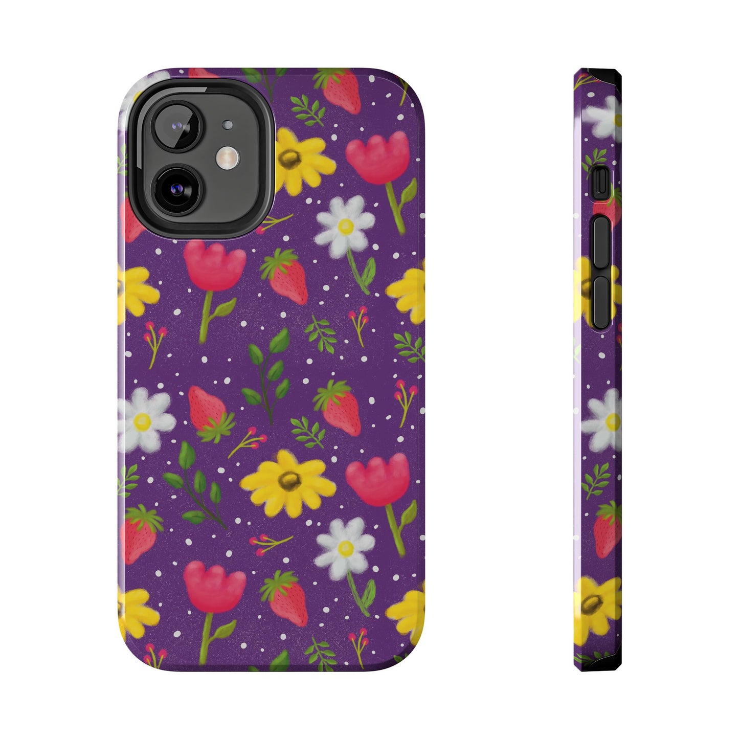 Berry Floral Tough Phone Case