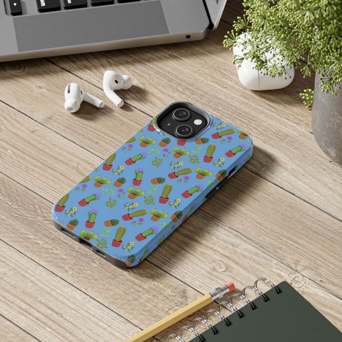 Blue Cactus and Friends Phone Case