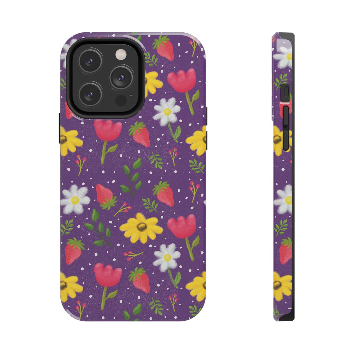Berry Floral Tough Phone Case