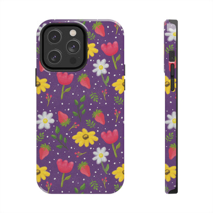 Berry Floral Tough Phone Case