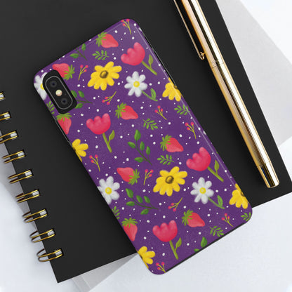 Berry Floral Tough Phone Case