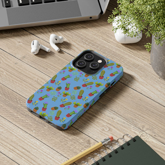 Blue Cactus and Friends Phone Case