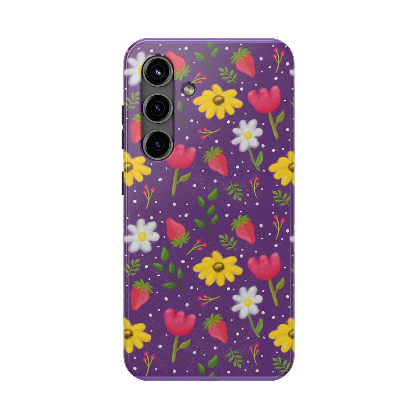 Berry Floral Tough Phone Case