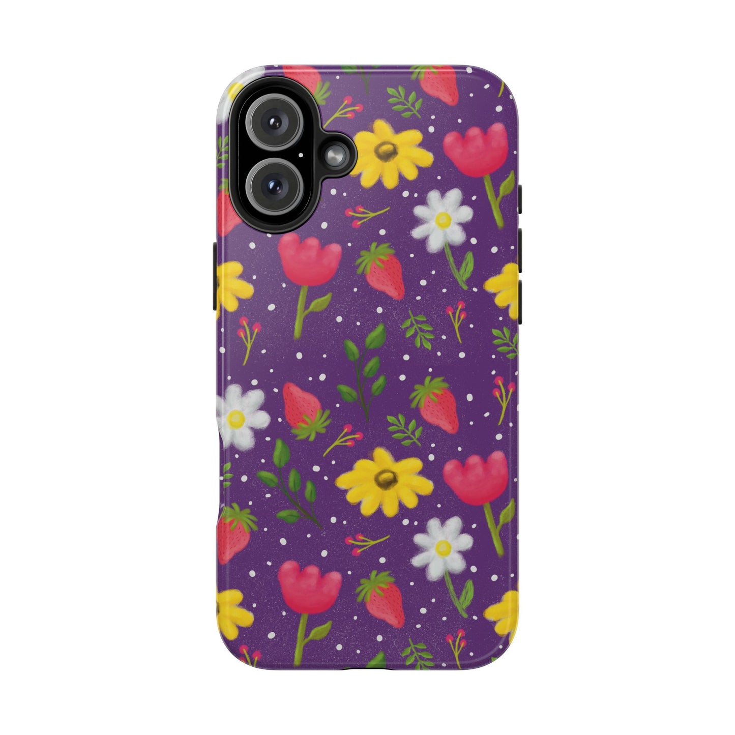 Berry Floral Tough Phone Case