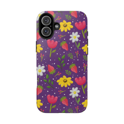 Berry Floral Tough Phone Case