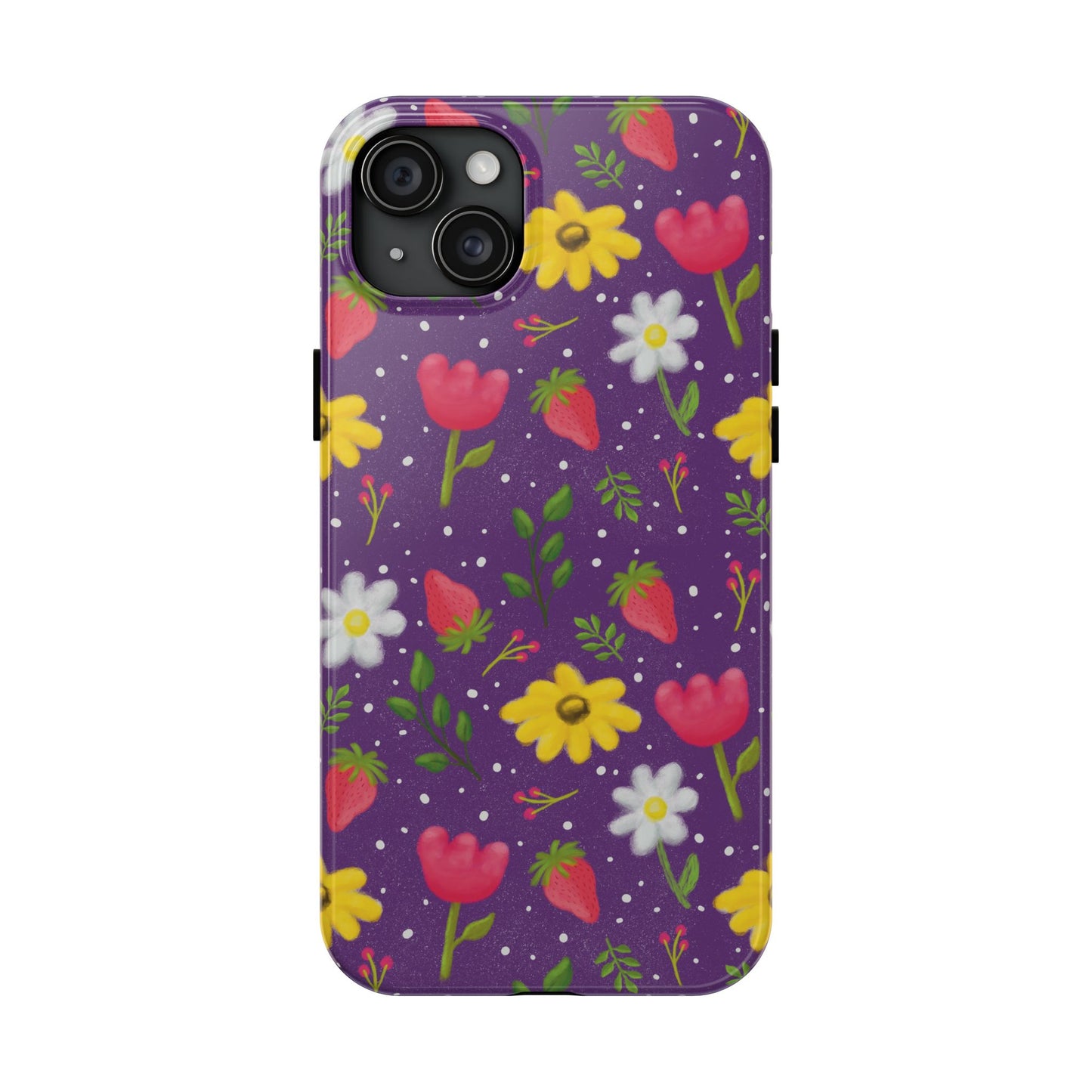 Berry Floral Tough Phone Case