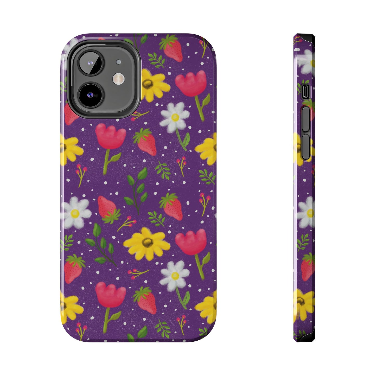 Berry Floral Tough Phone Case