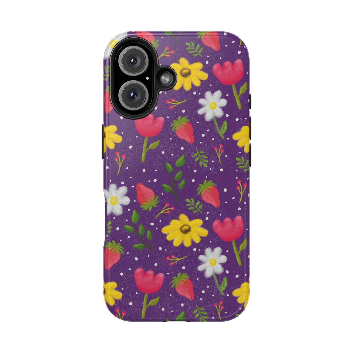 Berry Floral Tough Phone Case