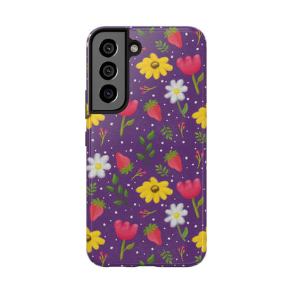 Berry Floral Tough Phone Case