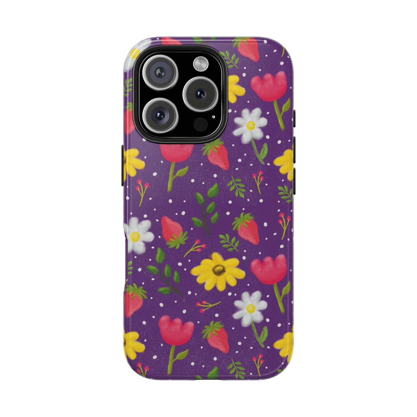 Berry Floral Tough Phone Case