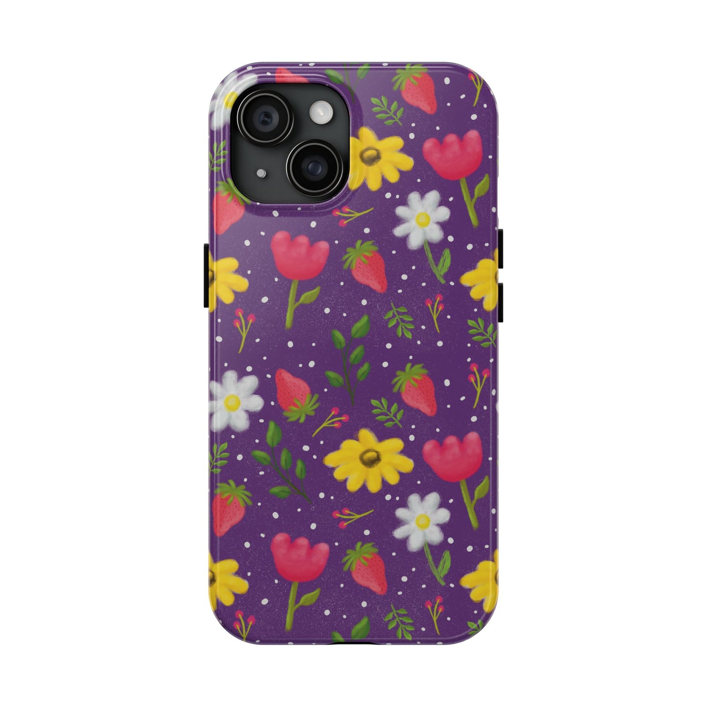Berry Floral Tough Phone Case