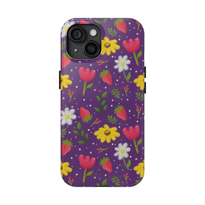 Berry Floral Tough Phone Case
