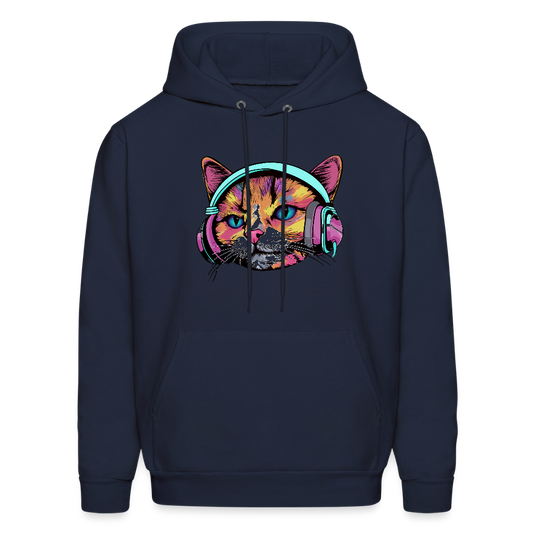 Beat Drop Cat Hoodie - navy