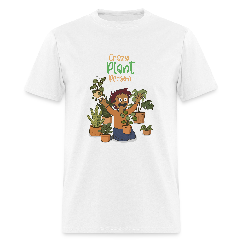 Crazy Plant Person T-Shirt - white