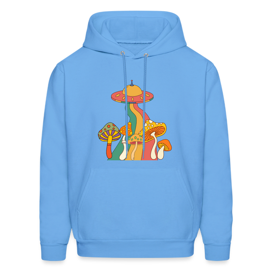 Space Mushies Hoodie - carolina blue