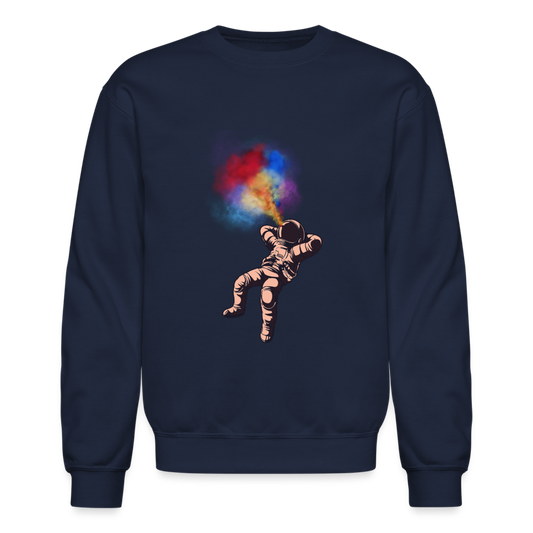 Intergalactically High Unisex Crewneck Sweatshirt - navy