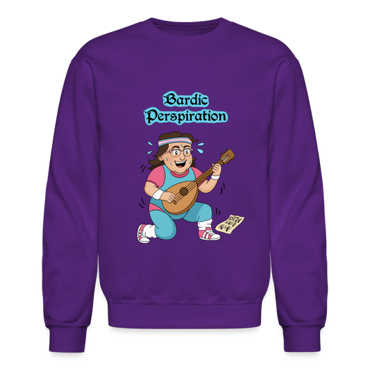 Bardic Perspiration Crewneck Sweatshirt - purple