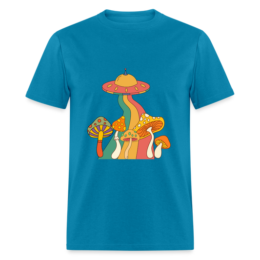 Space Mushies Unisex Classic T-Shirt - turquoise