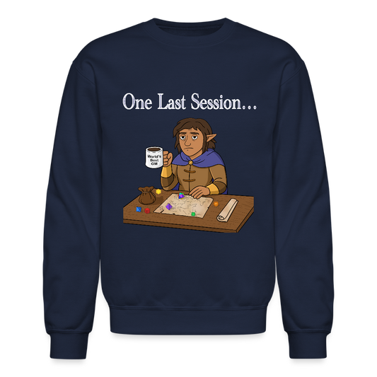 One Last Session Crewneck Sweatshirt - navy
