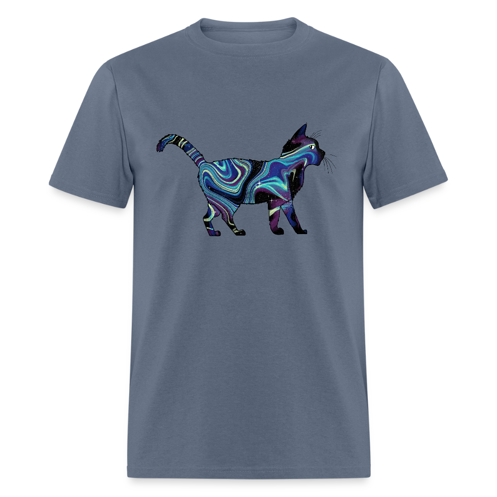 Unisex Cosmic Cat T-Shirt - denim
