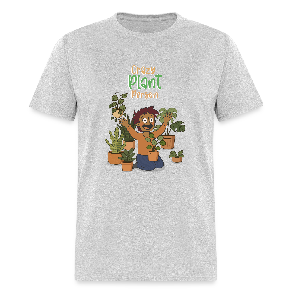 Crazy Plant Person T-Shirt - heather gray