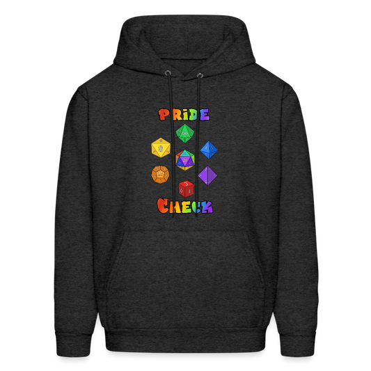 Pride Check Hoodie - charcoal grey