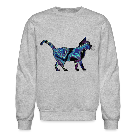 Cosmic Cat Crewneck Sweatshirt - heather gray