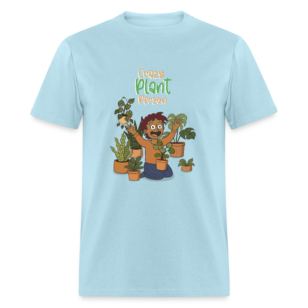 Crazy Plant Person T-Shirt - powder blue