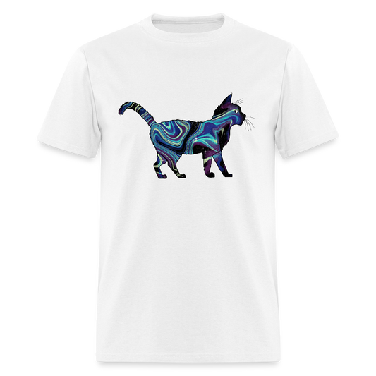 Unisex Cosmic Cat T-Shirt - white