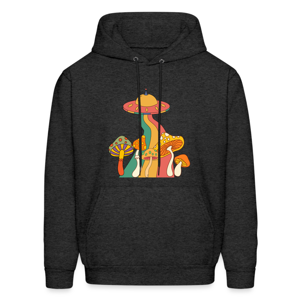 Space Mushies Hoodie - charcoal grey