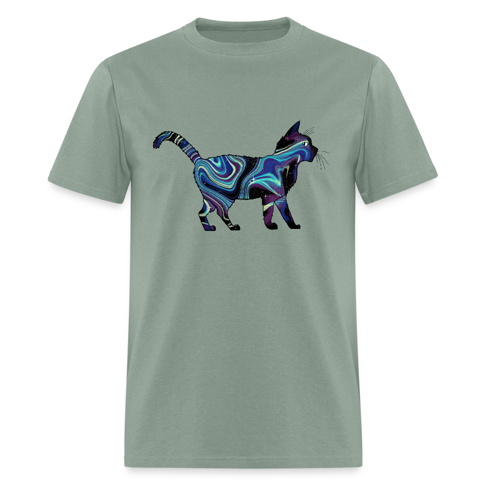Unisex Cosmic Cat T-Shirt - sage